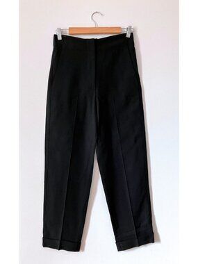 Raey Wool-blend Straight Leg Trouser Black Size UK 6